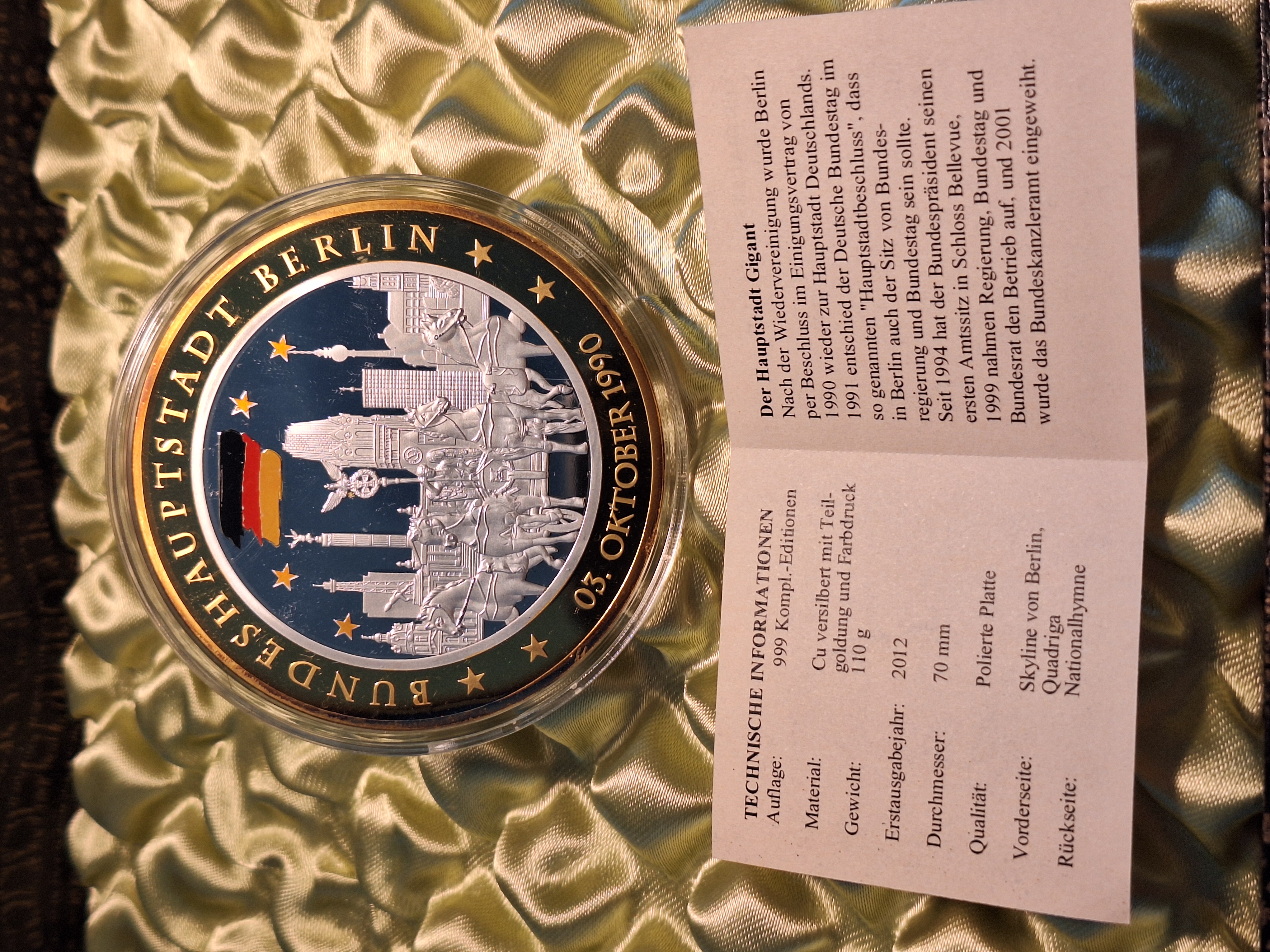 Medaille - Deutschland einig Vaterland — Bild 3