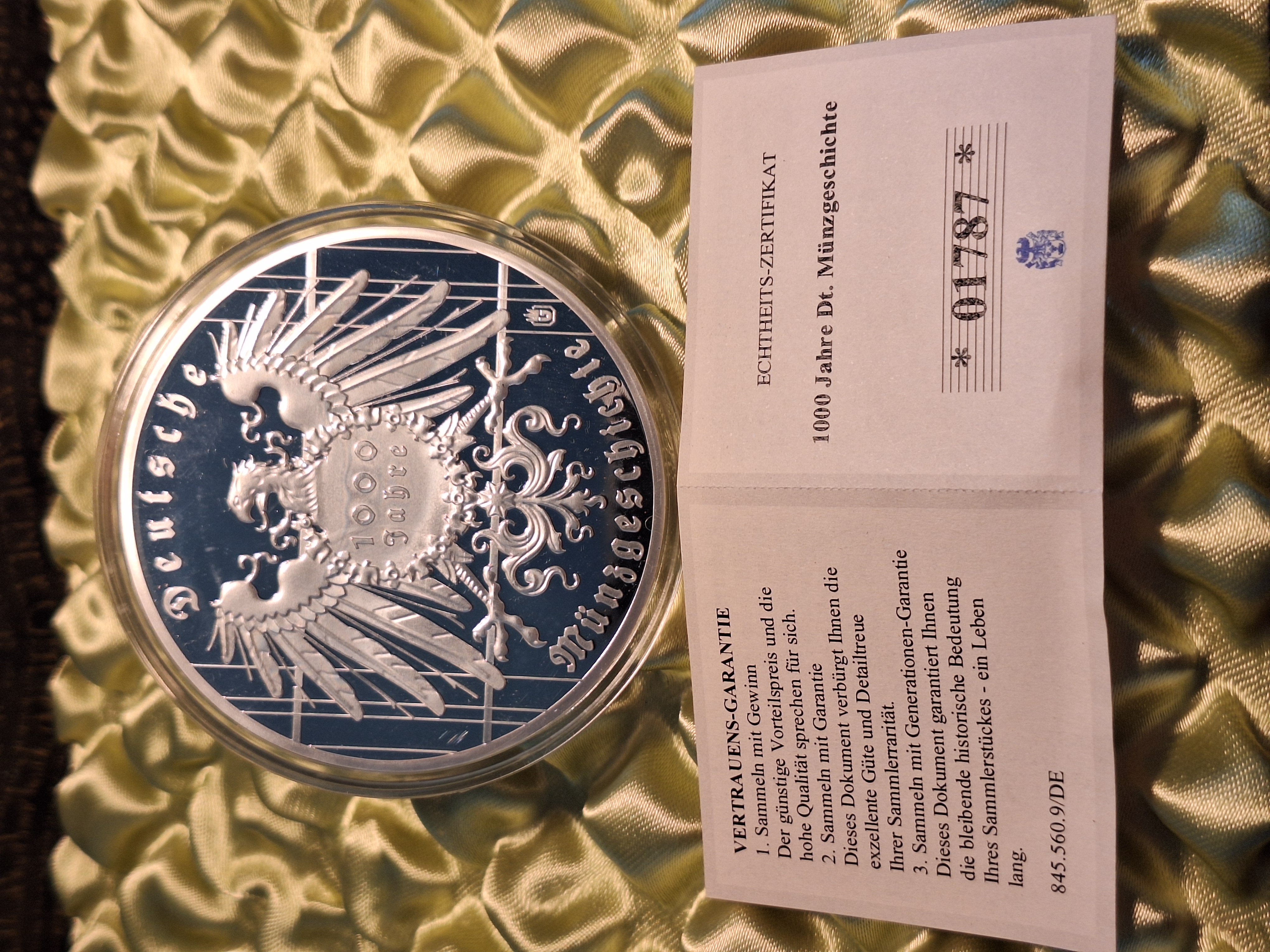 Medaille - 1000 Jahre Dt. Münzgeschichte — Bild 2