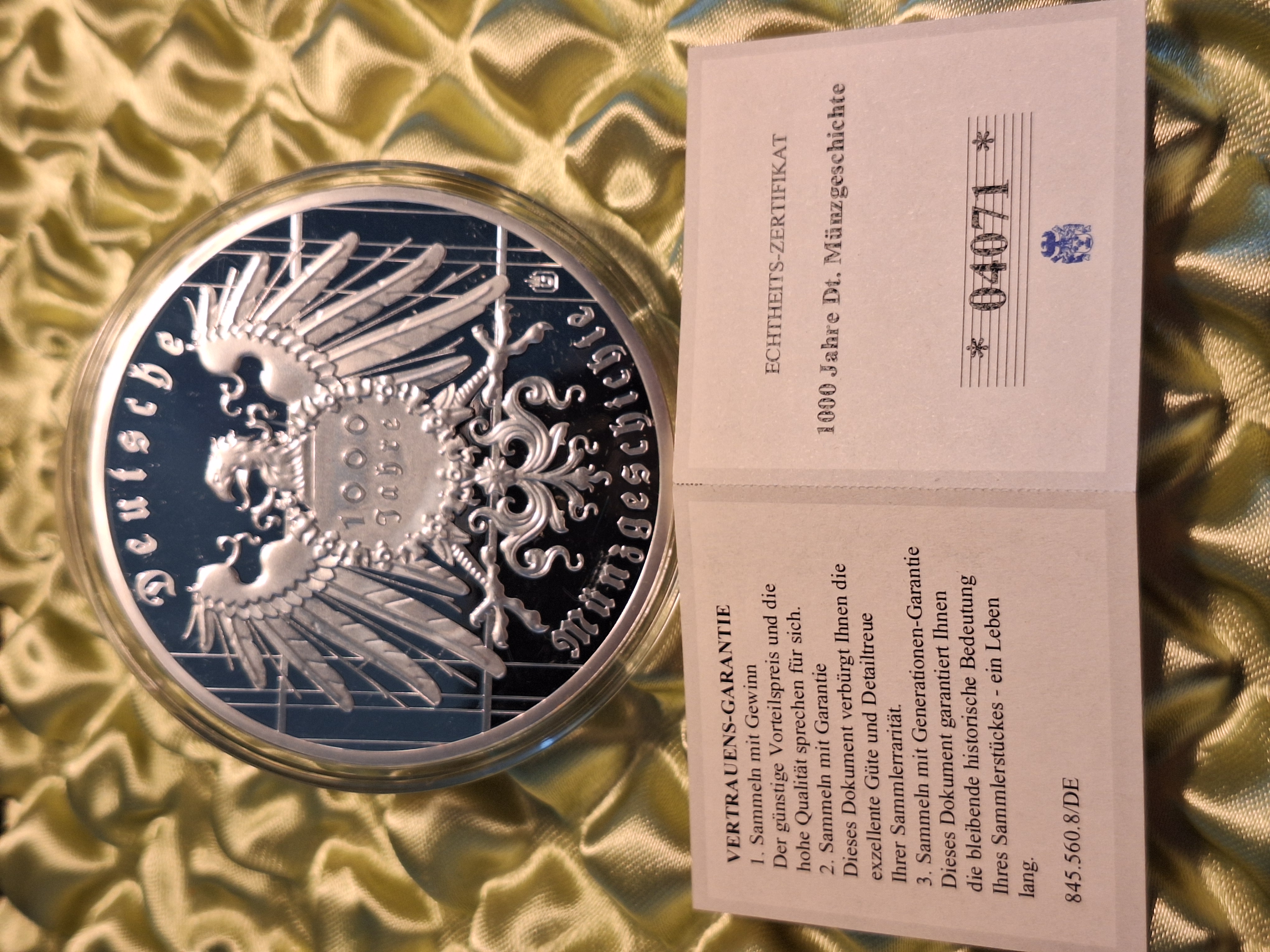 Medaille - 1000 Jahre Dt. Münzgeschichte — Bild 2