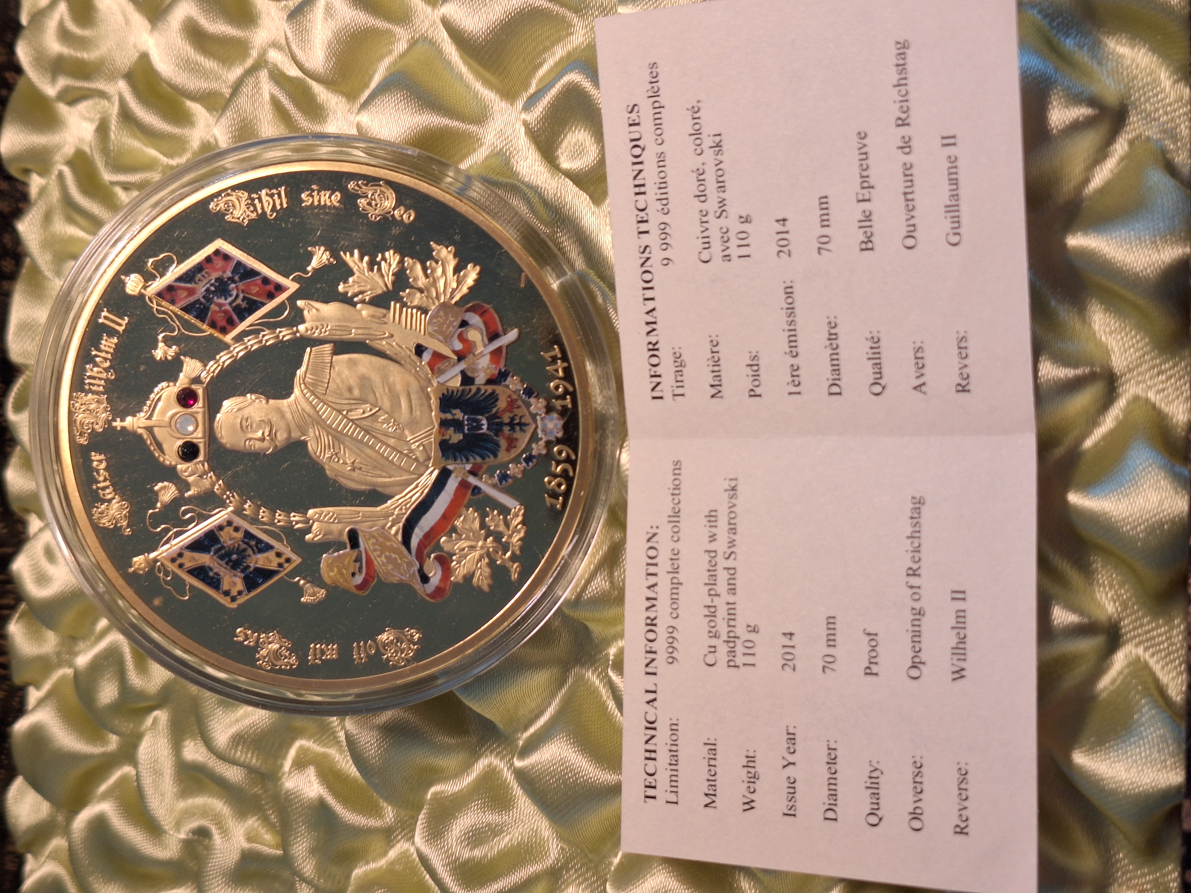 Medaille - Eröffnung des dt. Reichstages — Bild 3