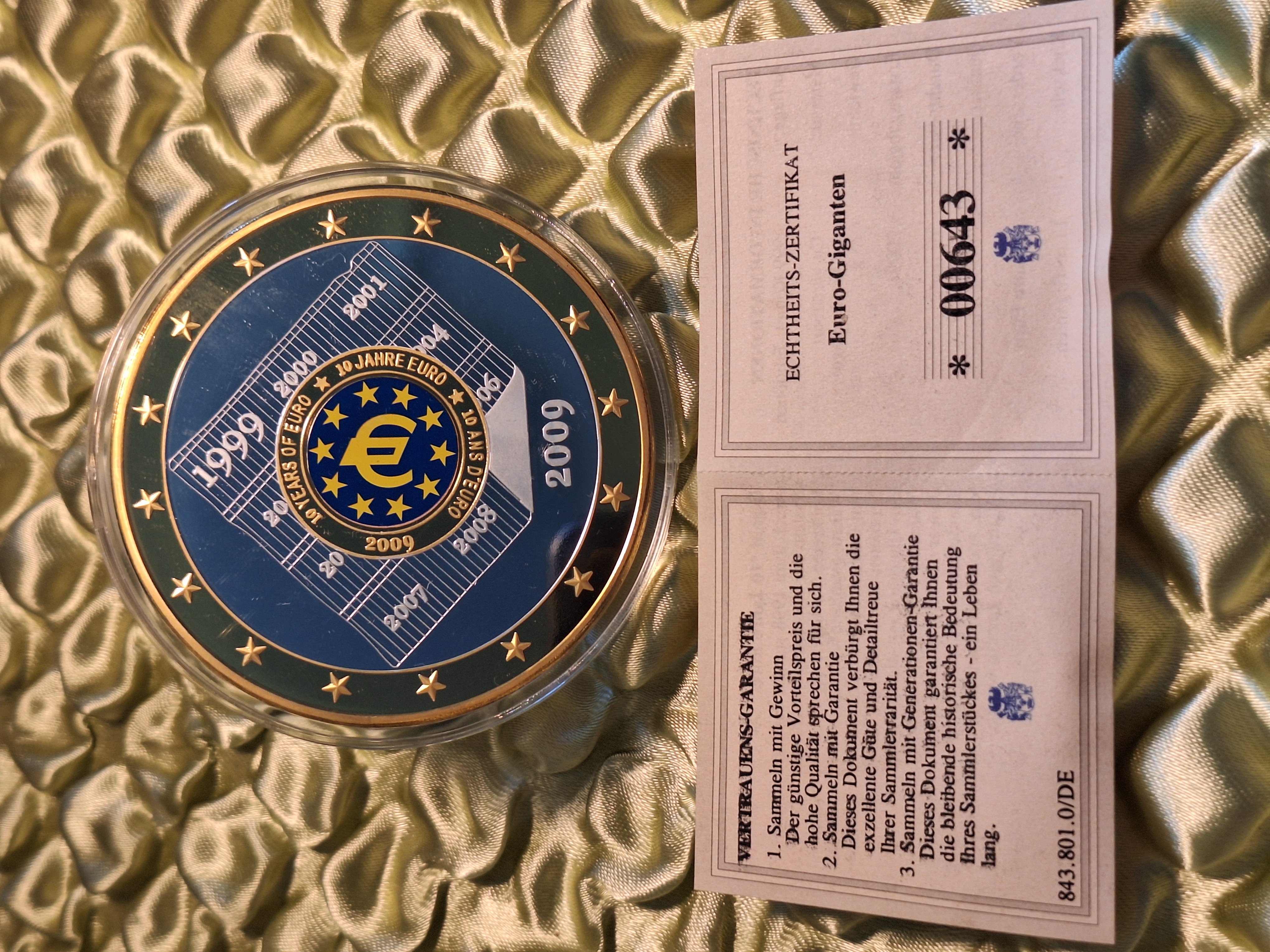 Medaille - Gigant 10 Jahre Euro, 2009