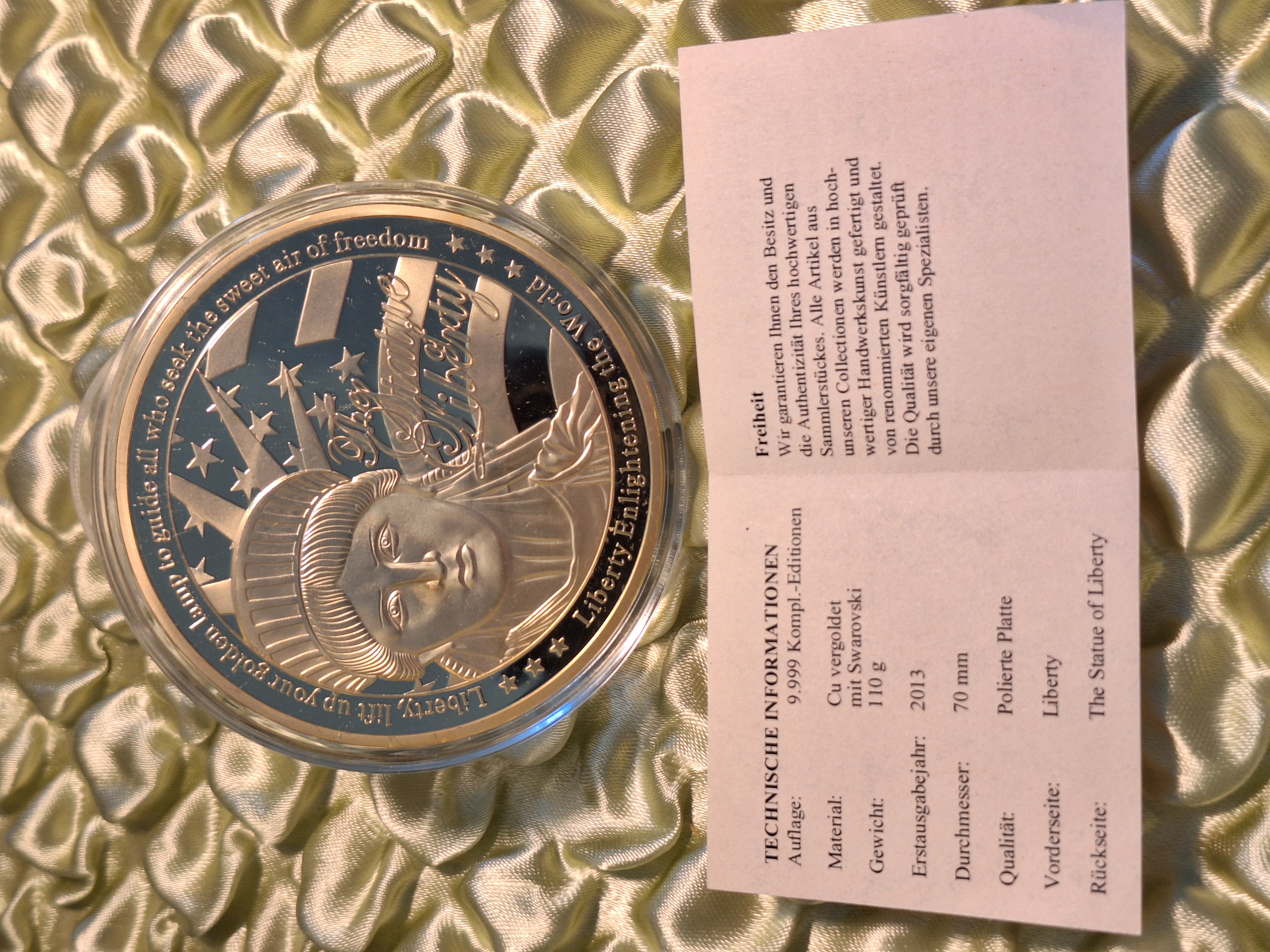Medaille - State of Liberty Freiheit — Bild 3