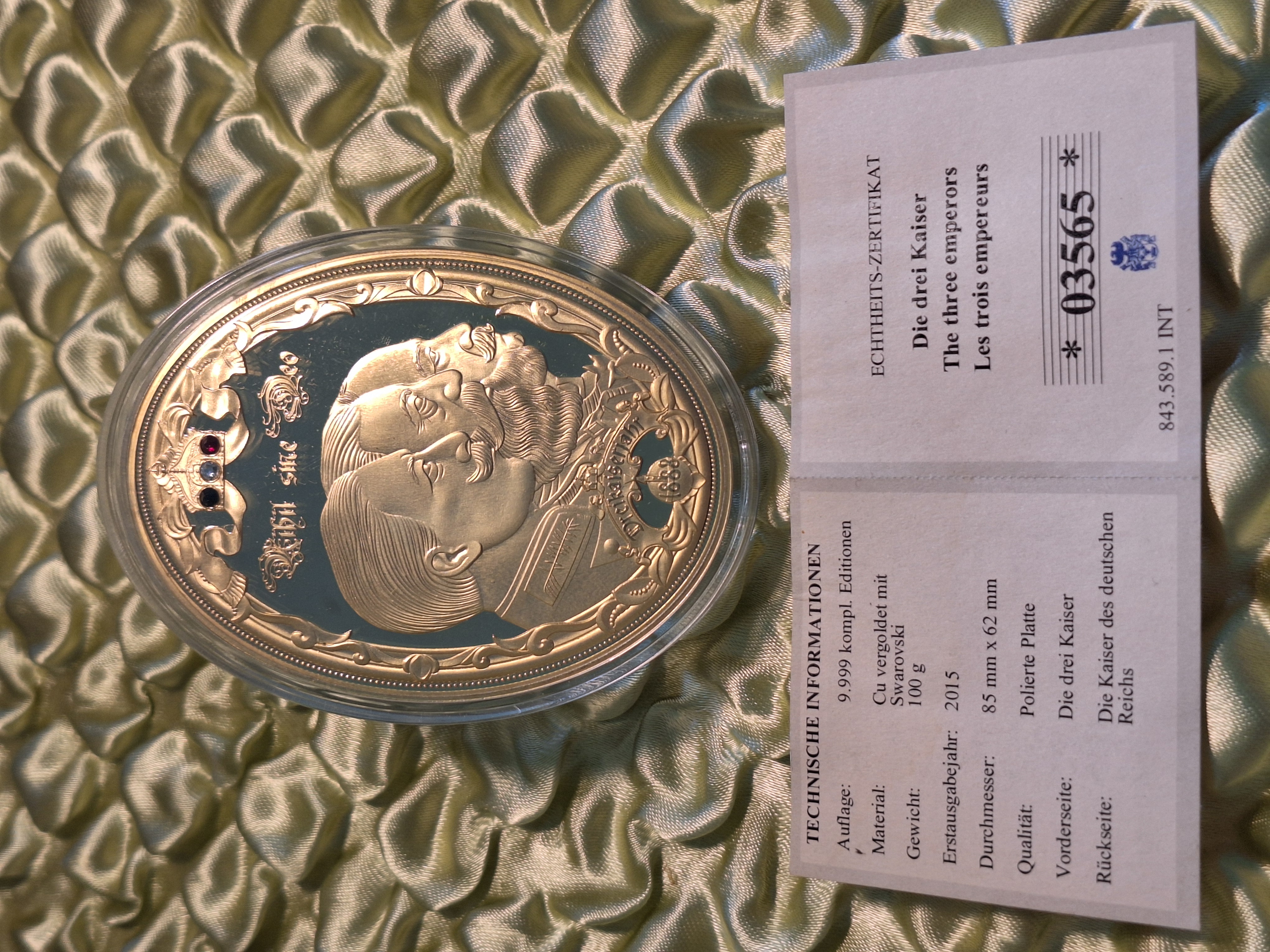 Medaille - Die drei Kaiser — Bild 2