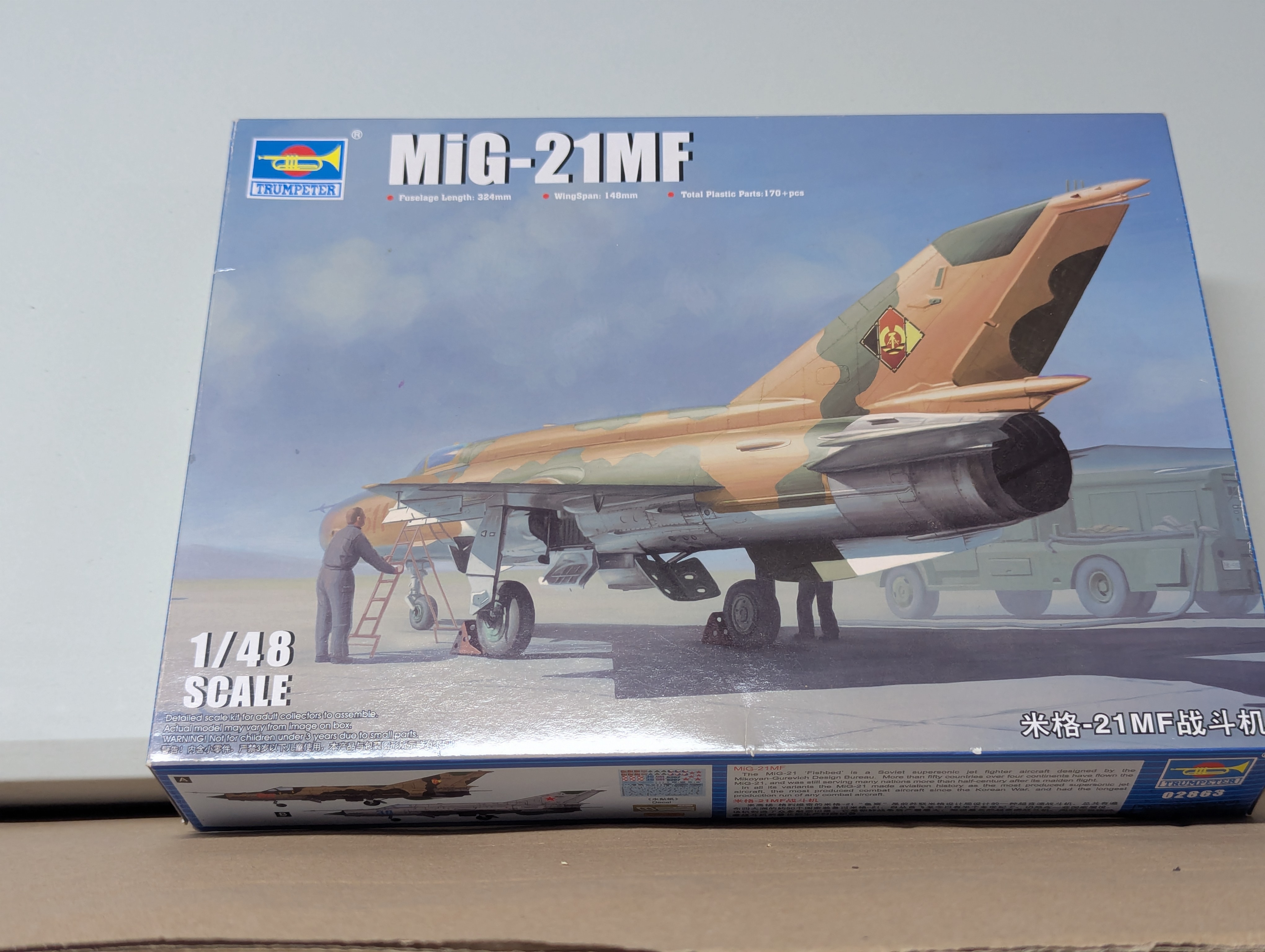 Modell Flugzeug - Trumpeter 02863 - 1:48 MiG-21MF Fighter  - Bausatz