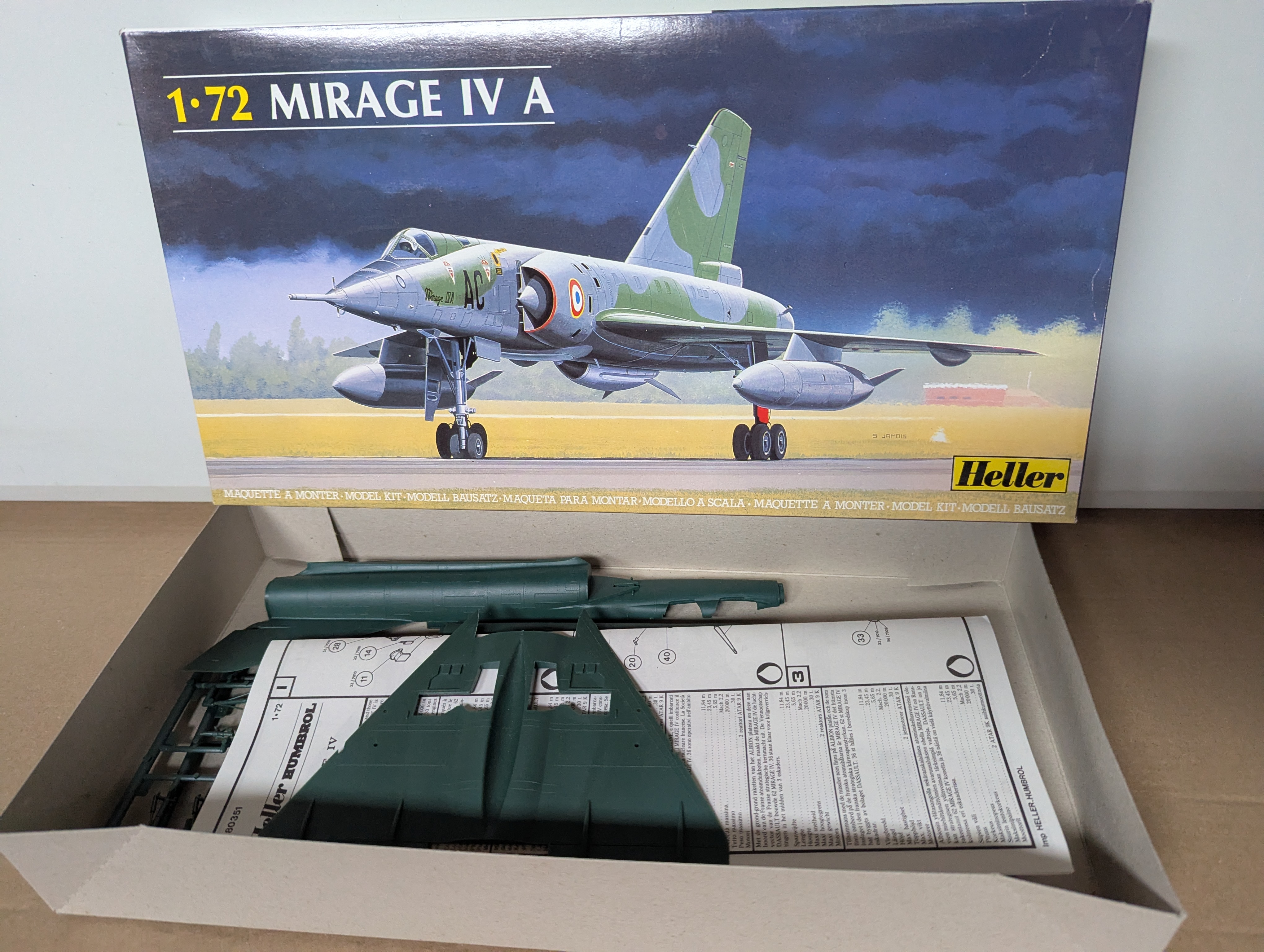 Modell Flugzeug - Dassault Mirage IV A - Heller - Maßstab 1:72 - Bausatz — Bild 2