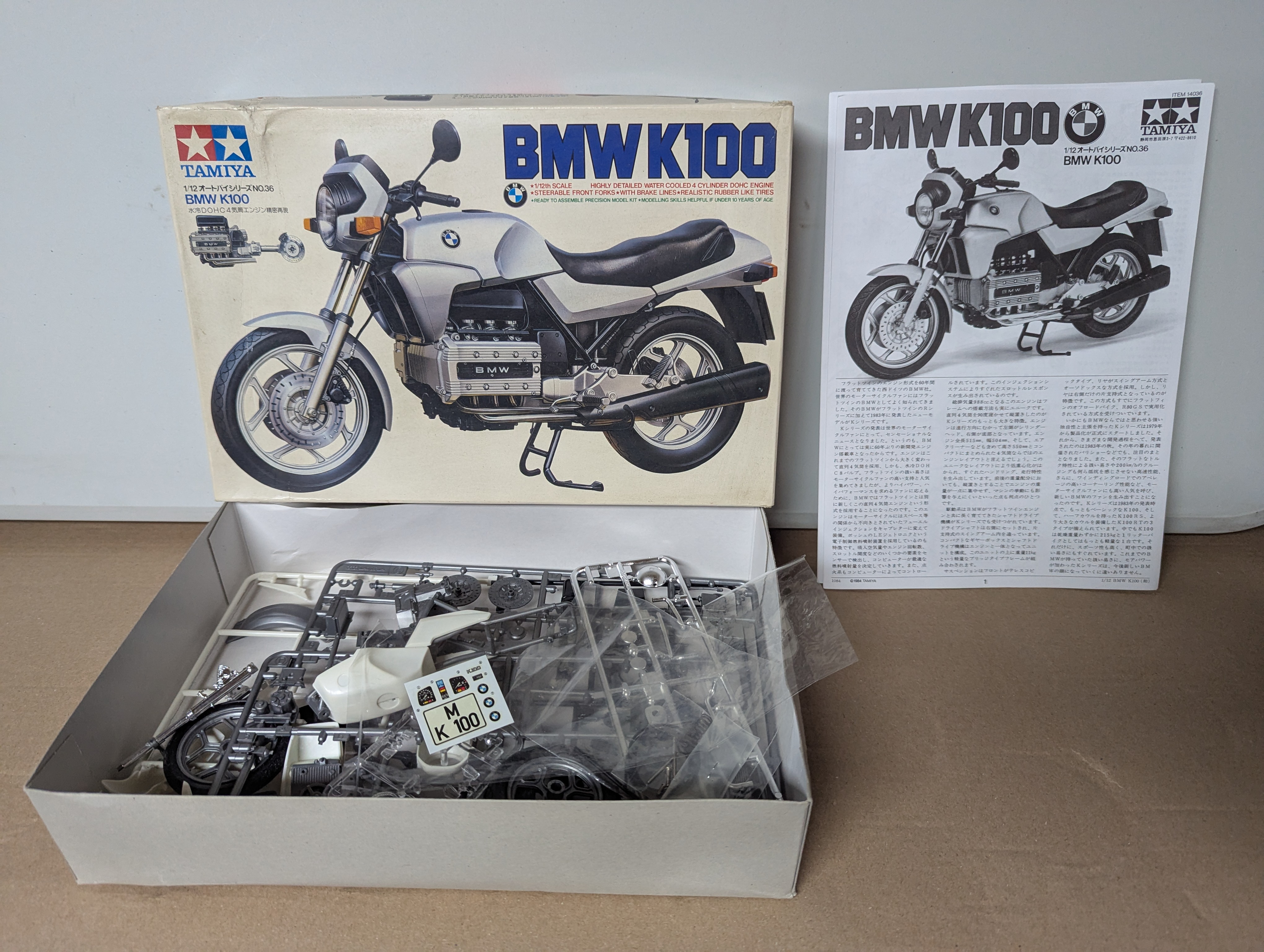 Modell Motorrad - BMW k100 1:12 - Bausatz — Bild 2