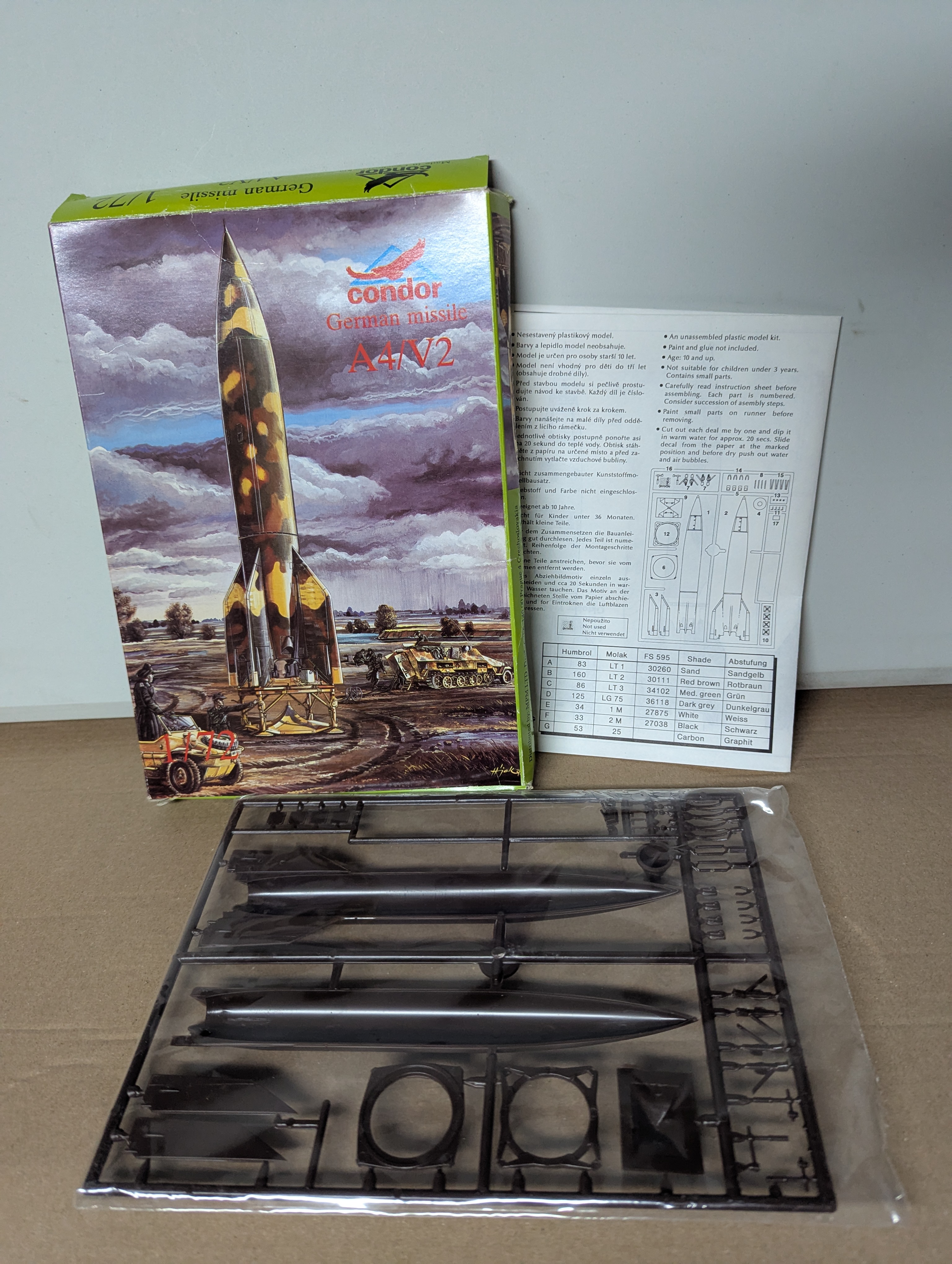 Modell Rakete - Condor German Missile A4:V2 1:72  - Bausatz — Bild 2