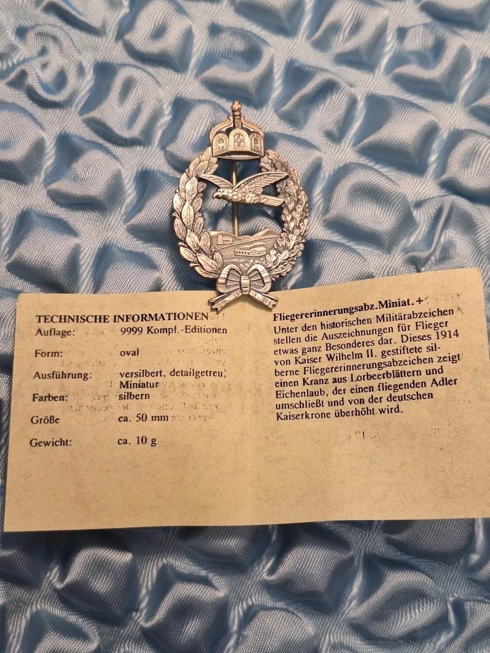 Abzeichen - Militär - Fliegererinnerungsabzeichen - Replica — Bild 4
